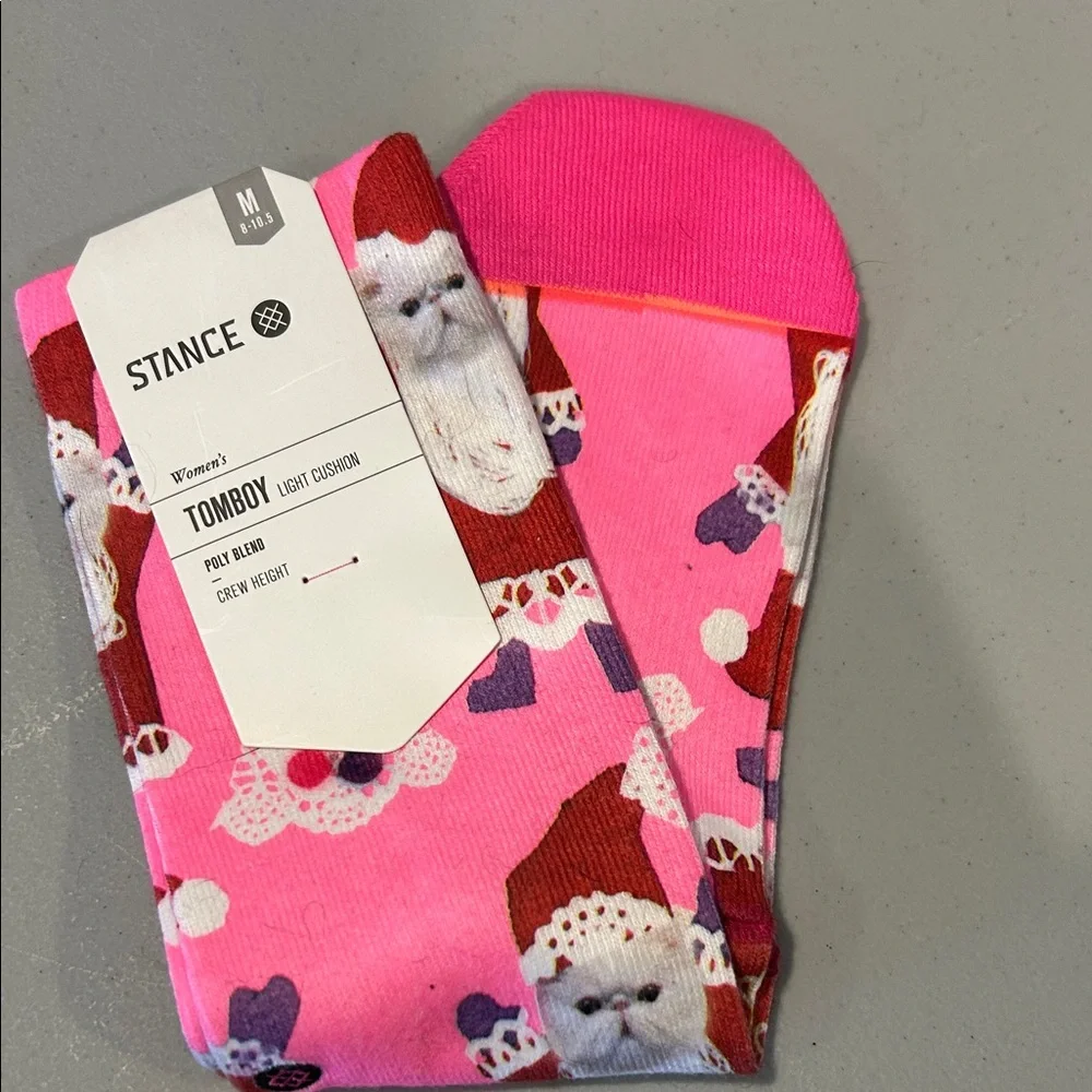 Stance Festive Pink Santa Kids Socks